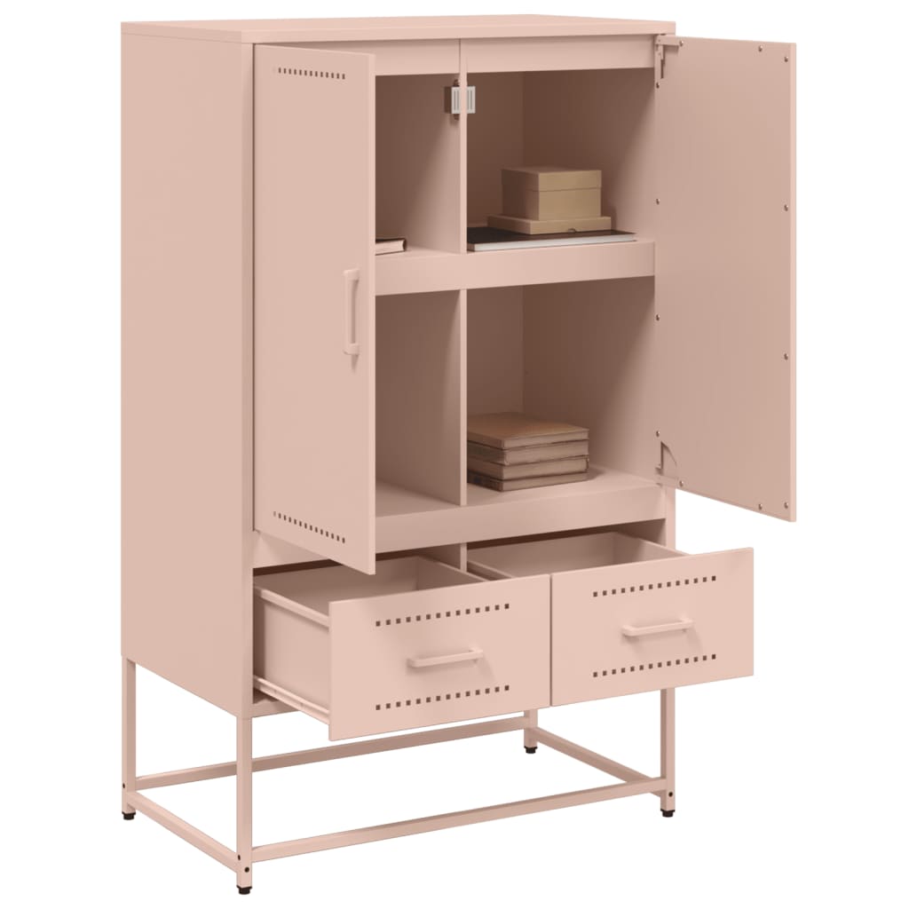 Buffet haut rose 68x39x111,5 cm acier