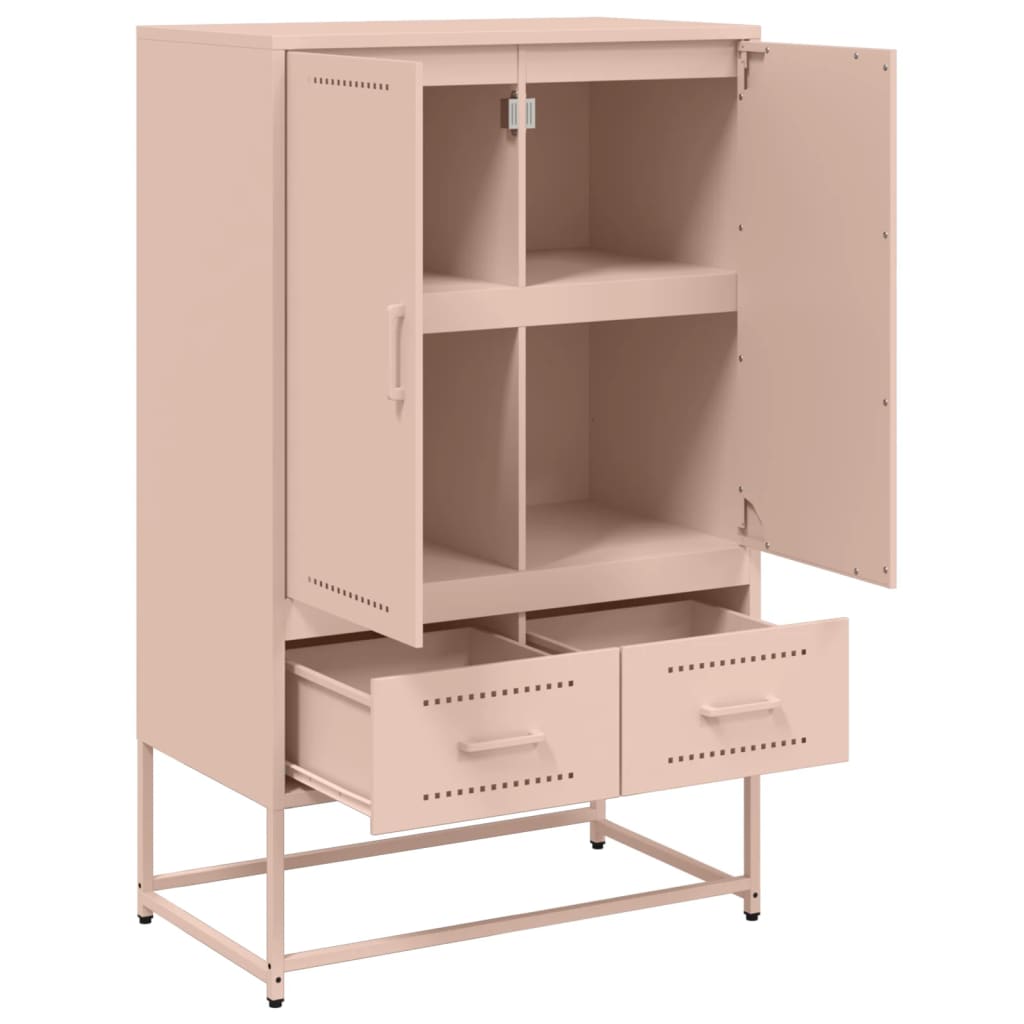 Buffet haut rose 68x39x111,5 cm acier