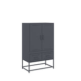 Buffet haut anthracite 68x39x111,5 cm acier