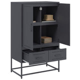 Buffet haut anthracite 68x39x111,5 cm acier