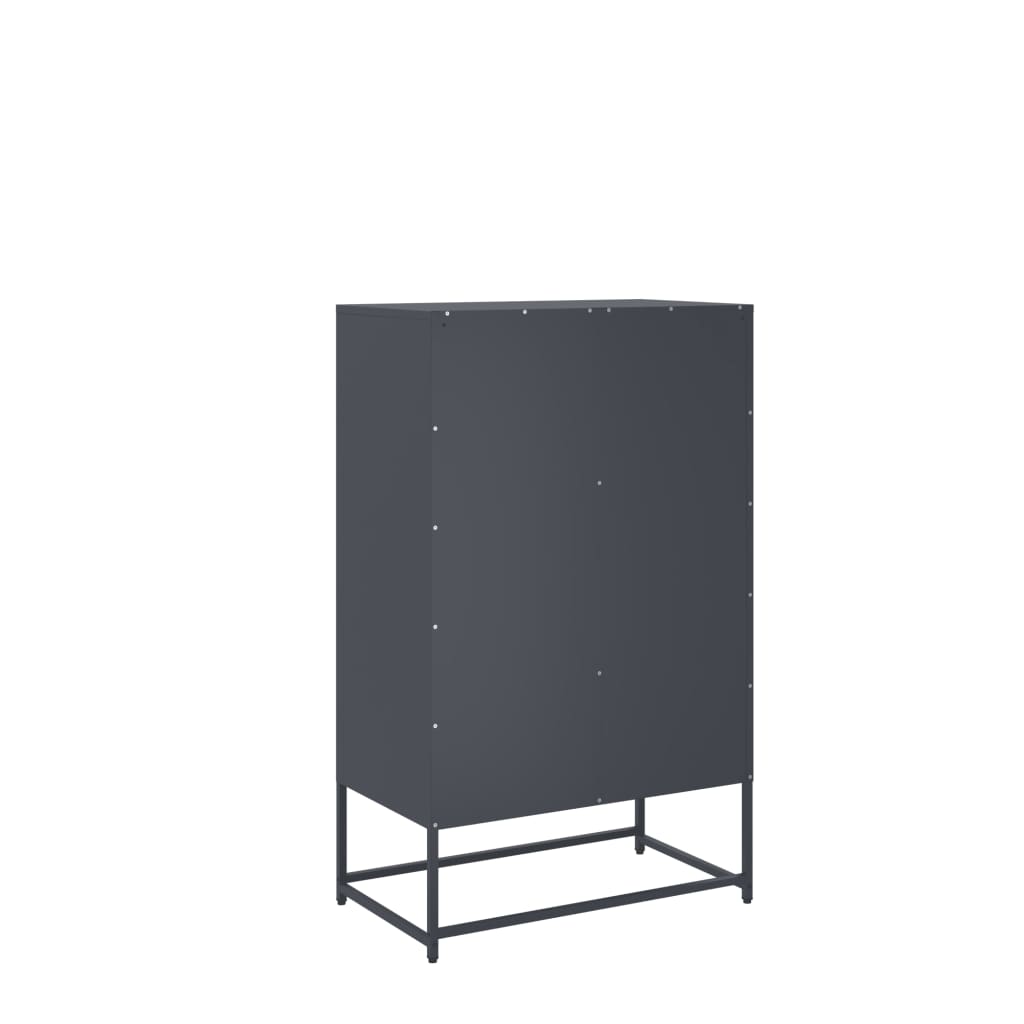 Buffet haut anthracite 68x39x111,5 cm acier