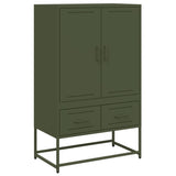 Buffet haut vert olive 68x39 x111,5 cm acier