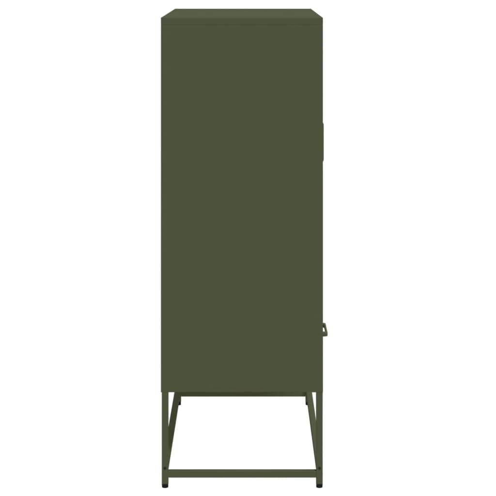 Buffet haut vert olive 68x39 x111,5 cm acier