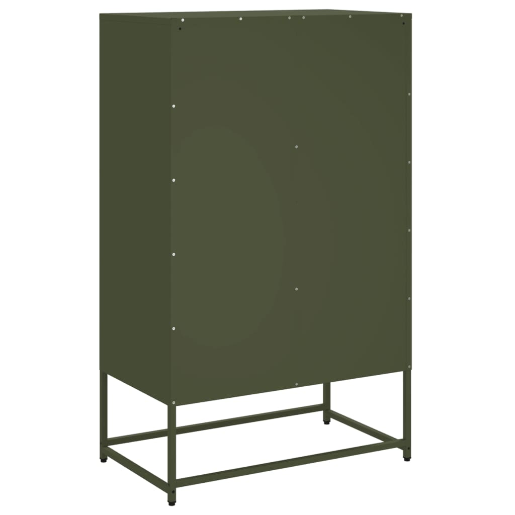 Buffet haut vert olive 68x39 x111,5 cm acier