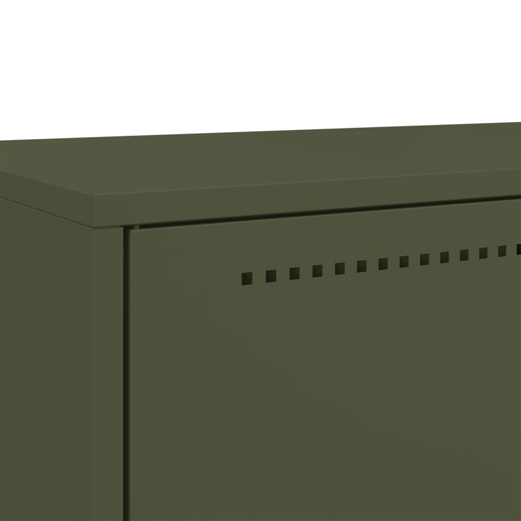 Buffet haut vert olive 68x39 x111,5 cm acier