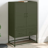 Buffet haut vert olive 68x39 x111,5 cm acier