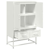 White high sideboard 68x39x111.5 cm steel