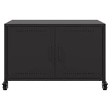 Meuble TV noir 68x39x43,5 cm acier