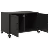 Meuble TV noir 68x39x43,5 cm acier