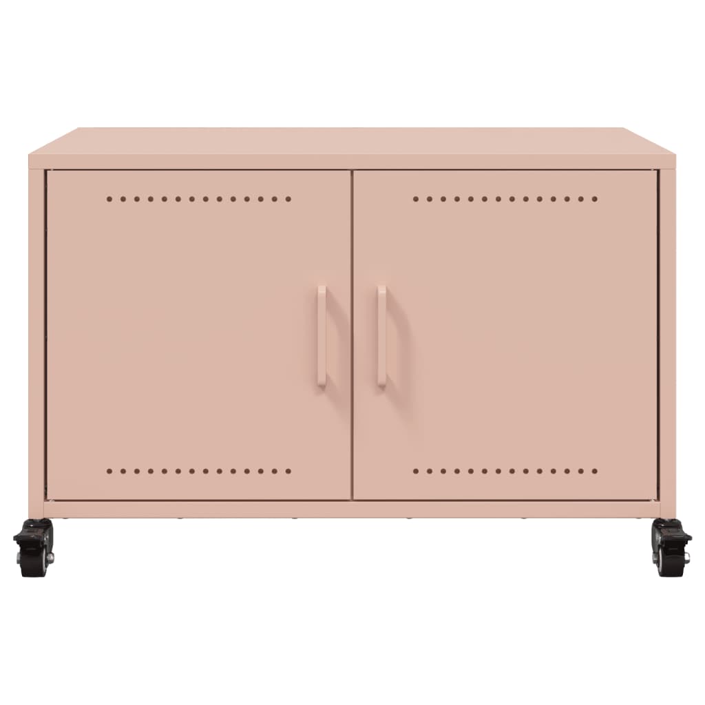 Meuble TV rose 68x39x43,5 cm acier