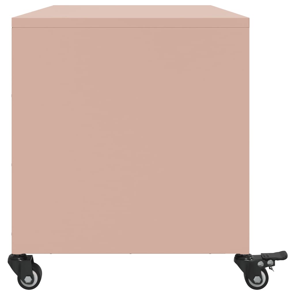 Meuble TV rose 68x39x43,5 cm acier