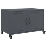 Meuble TV anthracite 68x39x43,5 cm acier