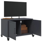 Meuble TV anthracite 68x39x43,5 cm acier