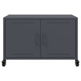 Meuble TV anthracite 68x39x43,5 cm acier