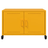 Meuble TV jaune moutarde 68x39x43,5 cm acier