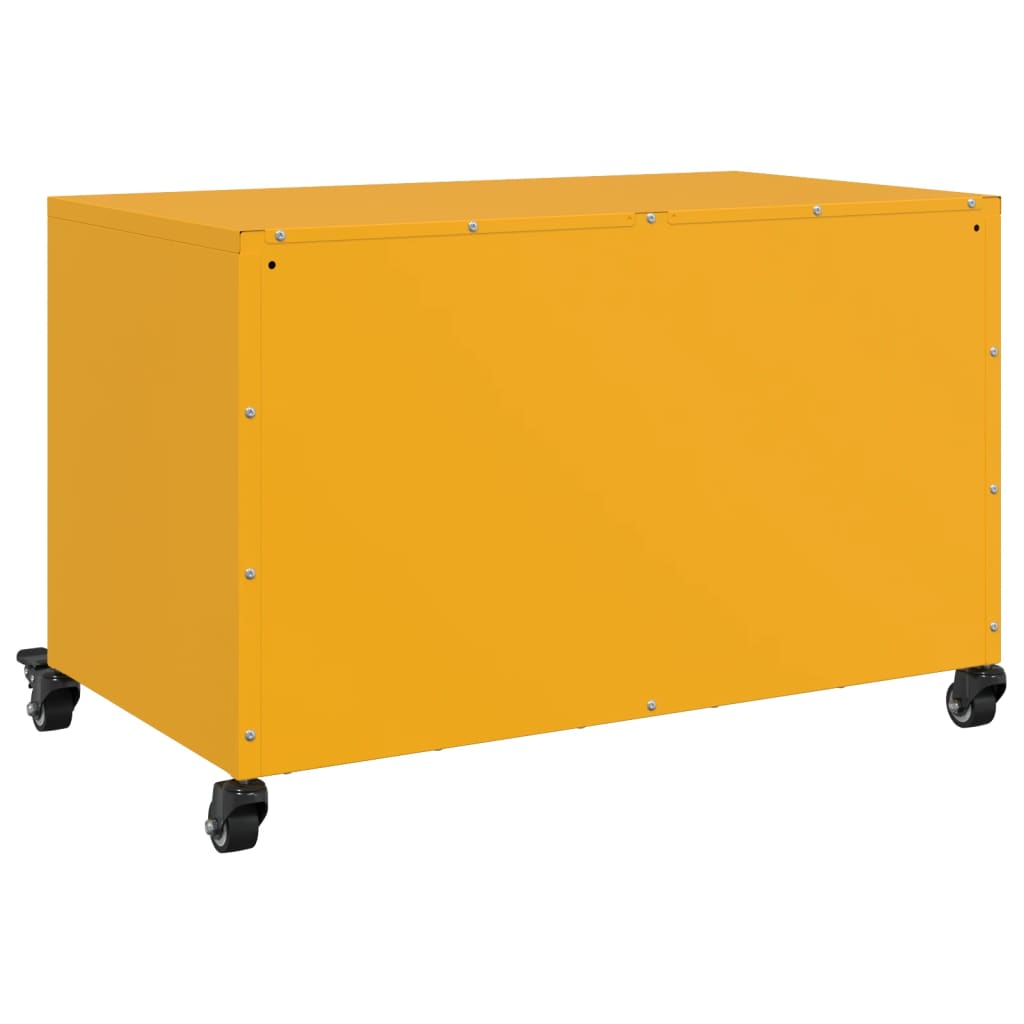 Meuble TV jaune moutarde 68x39x43,5 cm acier