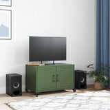 Meuble TV vert olive 68x39x43,5 cm acier