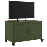 Meuble TV vert olive 68x39x43,5 cm acier