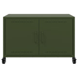 Meuble TV vert olive 68x39x43,5 cm acier