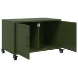 Meuble TV vert olive 68x39x43,5 cm acier