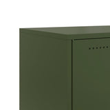 Meuble TV vert olive 68x39x43,5 cm acier