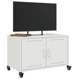 Meuble TV blanc 68x39x43,5 cm acier