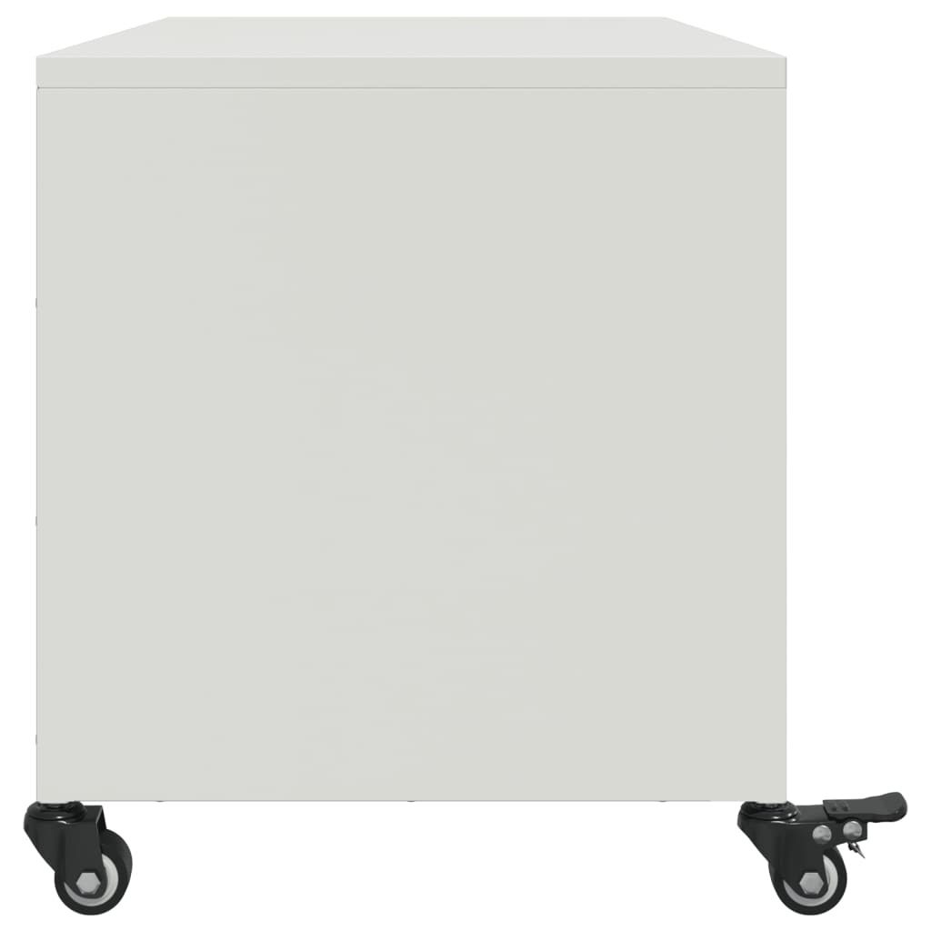 Meuble TV blanc 68x39x43,5 cm acier