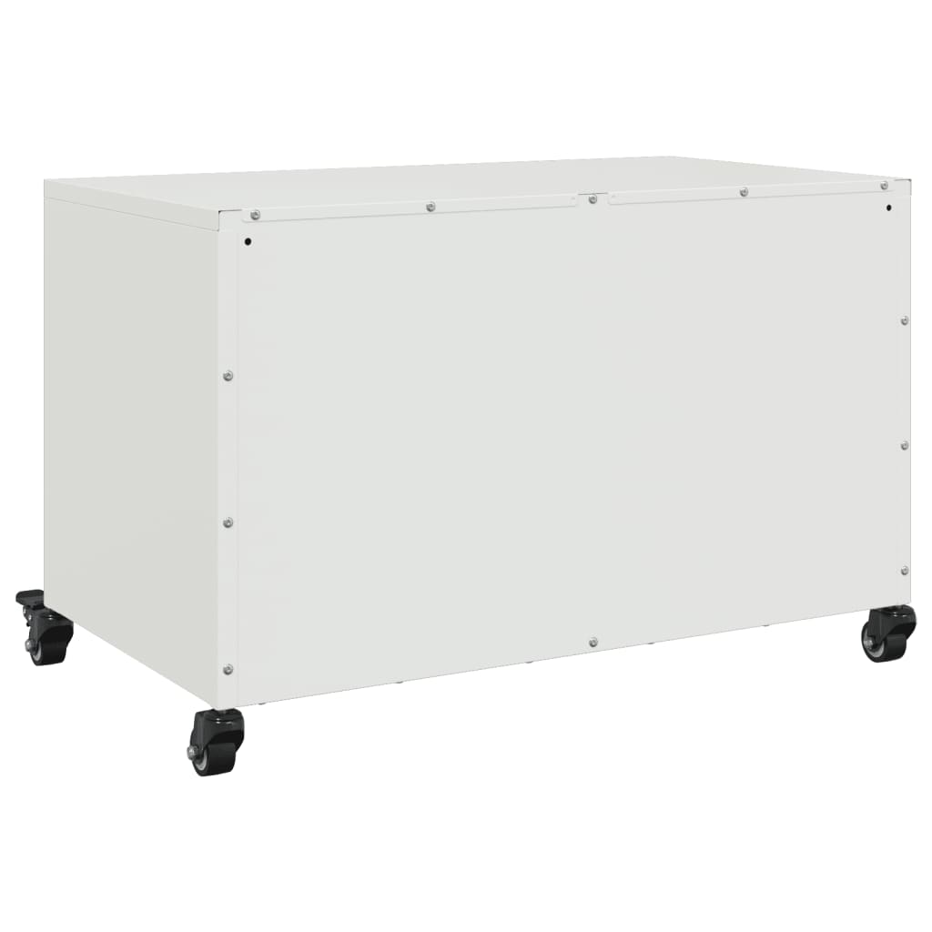 Meuble TV blanc 68x39x43,5 cm acier