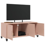 Meuble TV rose 100,5x39x43,5 cm acier