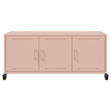 Meuble TV rose 100,5x39x43,5 cm acier