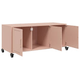 Meuble TV rose 100,5x39x43,5 cm acier