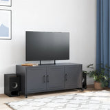 Meuble TV anthracite 100,5x39x43,5 cm acier