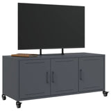 Meuble TV anthracite 100,5x39x43,5 cm acier