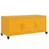 Meuble TV jaune moutarde 100,5x39x43,5 cm acier