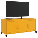 Meuble TV jaune moutarde 100,5x39x43,5 cm acier