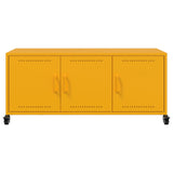 Meuble TV jaune moutarde 100,5x39x43,5 cm acier