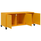 Meuble TV jaune moutarde 100,5x39x43,5 cm acier