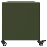 Meuble TV vert olive 100,5x39x43,5 cm acier