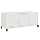 Meuble TV blanc 100,5x39x43,5 cm acier