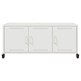 Meuble TV blanc 100,5x39x43,5 cm acier