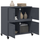 Buffet anthracite 68x39x72 cm acier