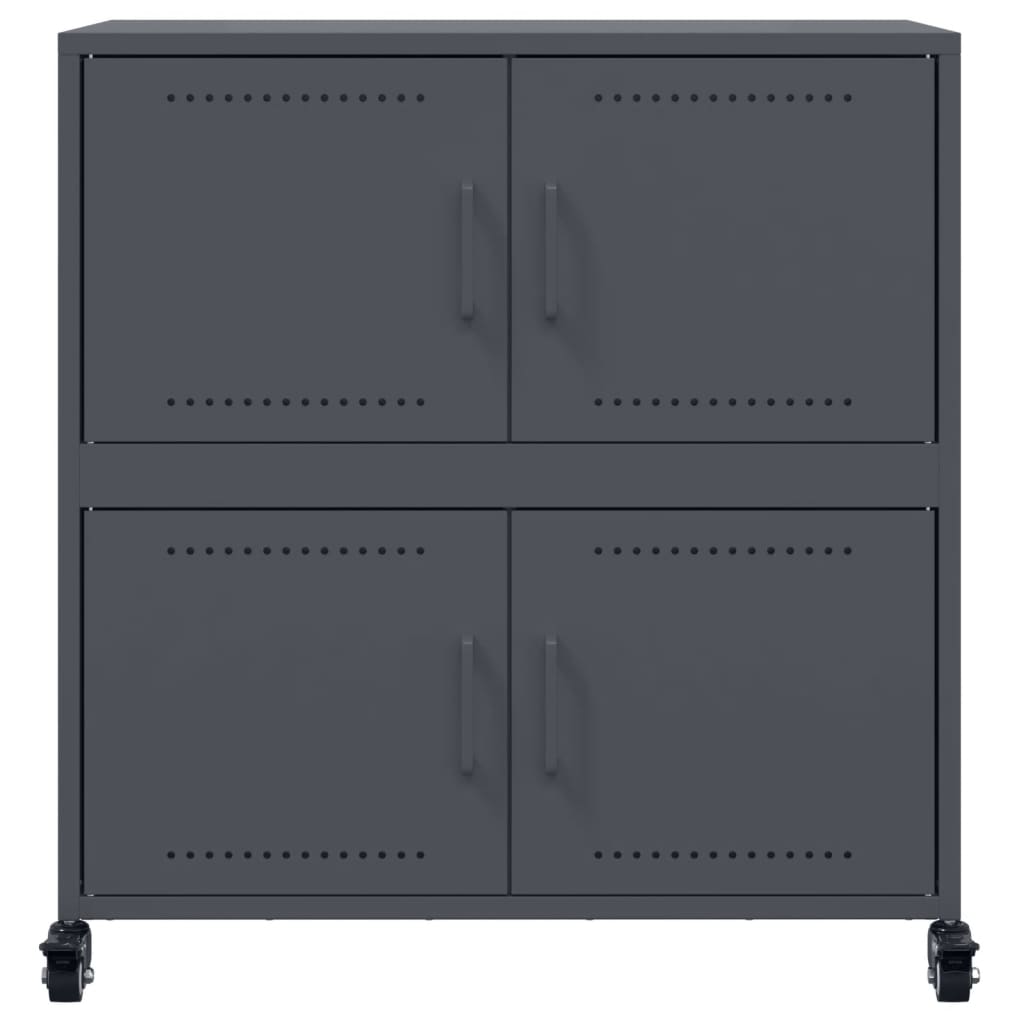 Buffet anthracite 68x39x72 cm acier