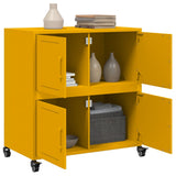 Buffet jaune moutarde 68x39x72 cm acier