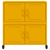 Buffet jaune moutarde 68x39x72 cm acier