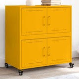 Buffet jaune moutarde 68x39x72 cm acier