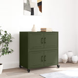 Buffet vert olive 68x39x72 cm acier