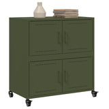 Buffet vert olive 68x39x72 cm acier