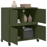 Buffet vert olive 68x39x72 cm acier