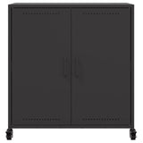 Schwarzes Sideboard 68,5x39x72 cm aus Stahl