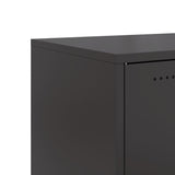 Schwarzes Sideboard 68,5x39x72 cm aus Stahl